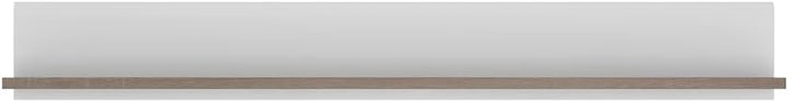 Lomadox Wandboard, 150cm, in weiss mit Trüffel Eiche Nb., B/H/T ca. 150/19,5/20 cm