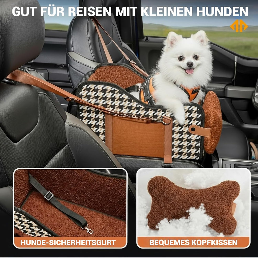 Mittelkonsole Hundeautositz, Haustier-Welpen-Autositz, Mittelkonsole, Armlehne für kleine Hunde (Kar