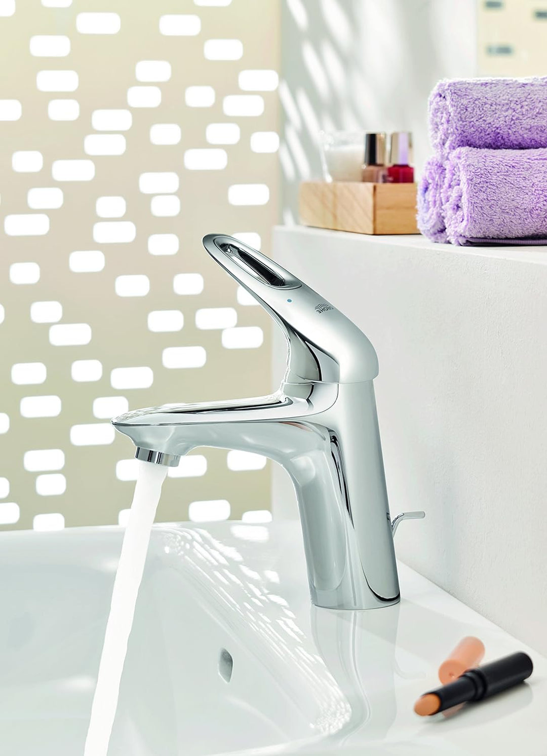 GROHE Eurostyle Badarmaturen - Einhand-Waschtischbatterie (DN 15, S-Size, Einlochmontage) chrom,3355