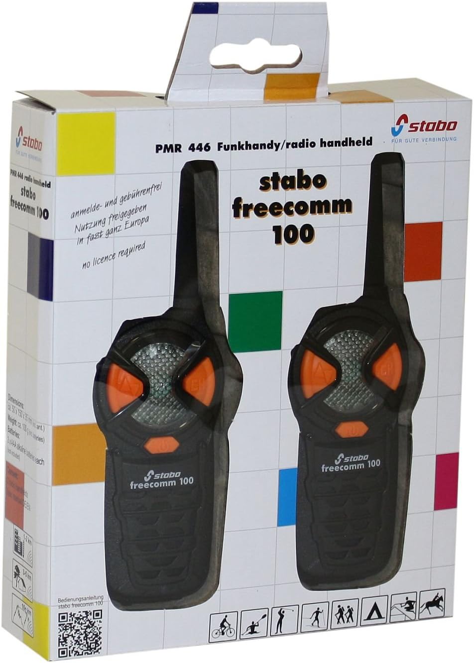 Stabo Elektronik 20100 - Stabo Freecomm Funkhandy, schwarz freecomm 100, freecomm 100