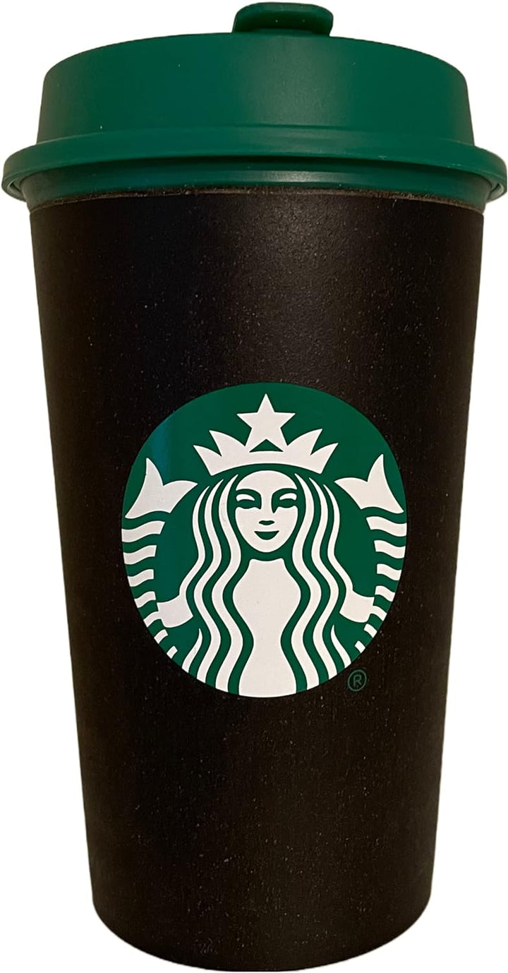 STARBUCKS Schwarze recycelte Kaffeetasse, 354 ml hoch