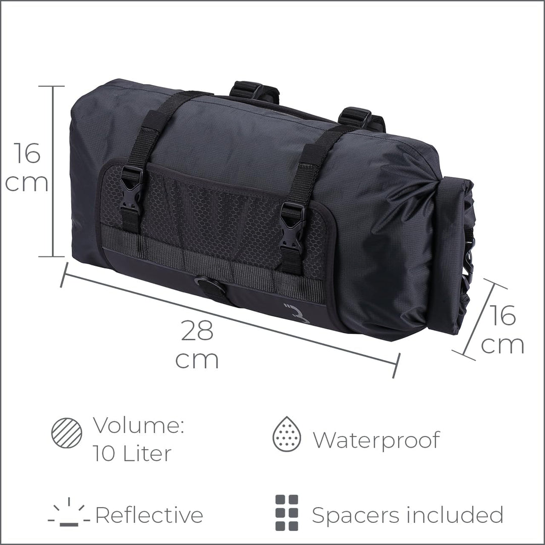 BBB Cycling Fahrrad Tragetasche Vorne Wetterfest, Front Fellow Lenker Gepäckträger Tasche, BSB-141,