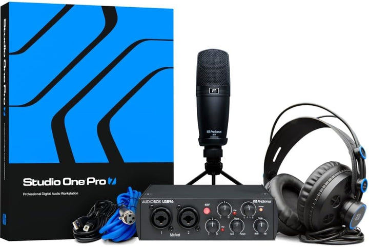 PreSonus AudioBox 96 Studio - 25-jährige Jubiläumsausgabe Interface, Mikrofon, Kopfhörer mit Softwar