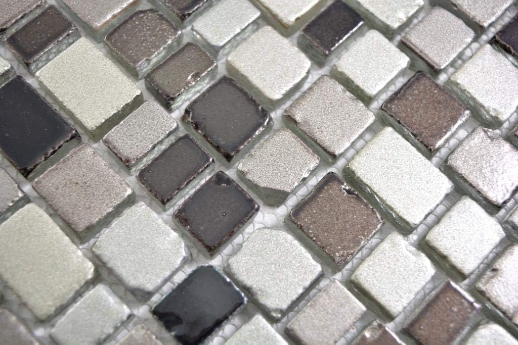 Transparentes Crystal Mosaik Glasmosaik coffee Wand Küche Bad Fliesenspiegel|85-1213_f|10 Mosaikmatt