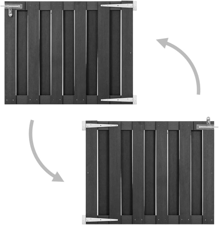 vidaXL Gartentor mit Gleitverschluss Schrauben Zauntor Zauntür Gartentür Hoftor Hoftür Pforte Tür To