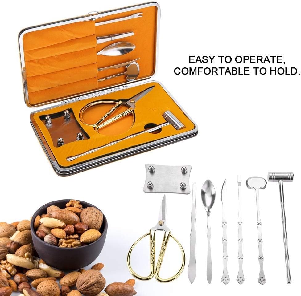 8 Stücke Meeresfrüchte Werkzeug Set, Seafood Cracker Tool, Edelstahl Meeresfrüchte Klaue Gabeln/Pick