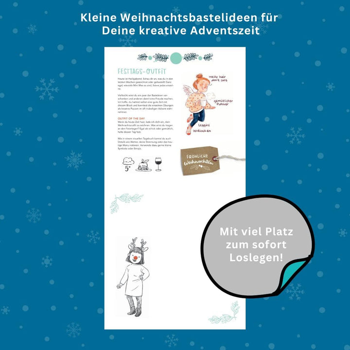 Die Mini me Zeichenschule Adventskalender von Frau Annika: 24 weihnachtliche Mini me-Ideen zum Baste