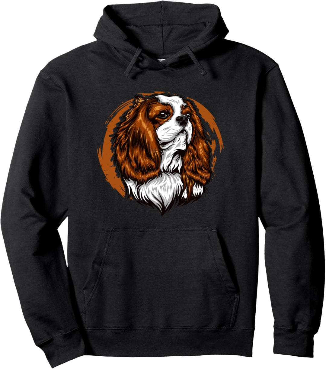 Hund Vierbeiner Wauwau Cavalier King Charles Spaniel Pullover Hoodie