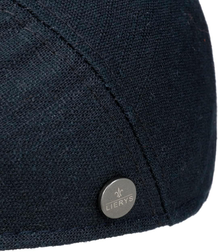 LIERYS Elegantes Design: Die melierte dunkelblaue Flatcap besticht durch ihre frische Ausstrahlung u