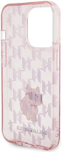 Karl Lagerfeld KLHCP15XHNCMKLP Hülle für iPhone 15 Pro Max 6.7" Rosa hardcase Monogram Choupette