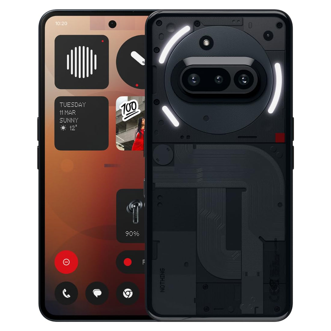 Nothing Phone (3a) 128 GB - Handy mit Essential Space, 50-MP-Hauptkamera, 32-MP-Frontkamera, 30-fach