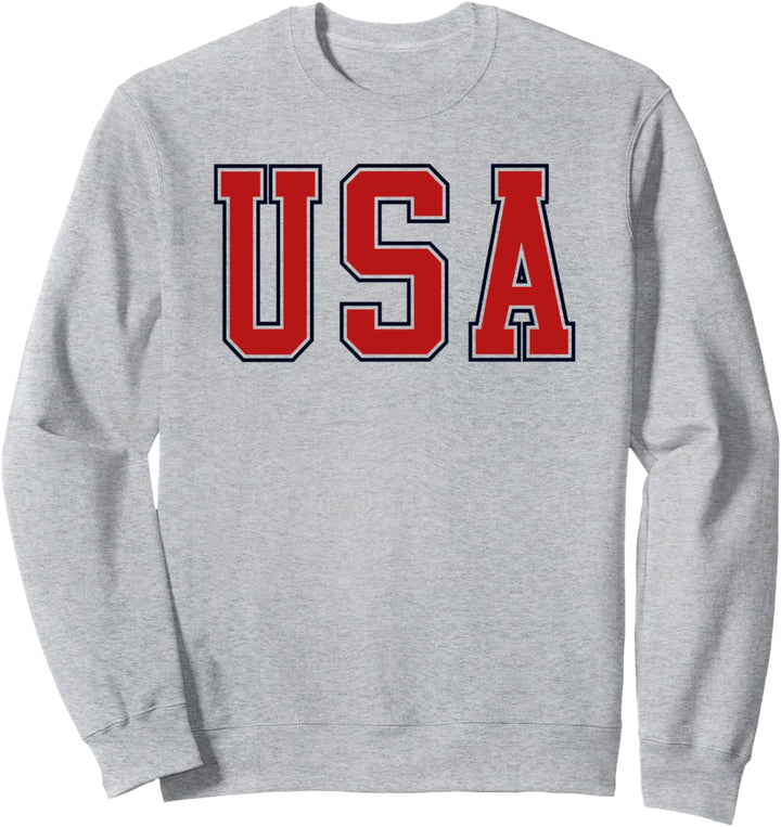 Trendy USA Letter Outline Sweatshirt