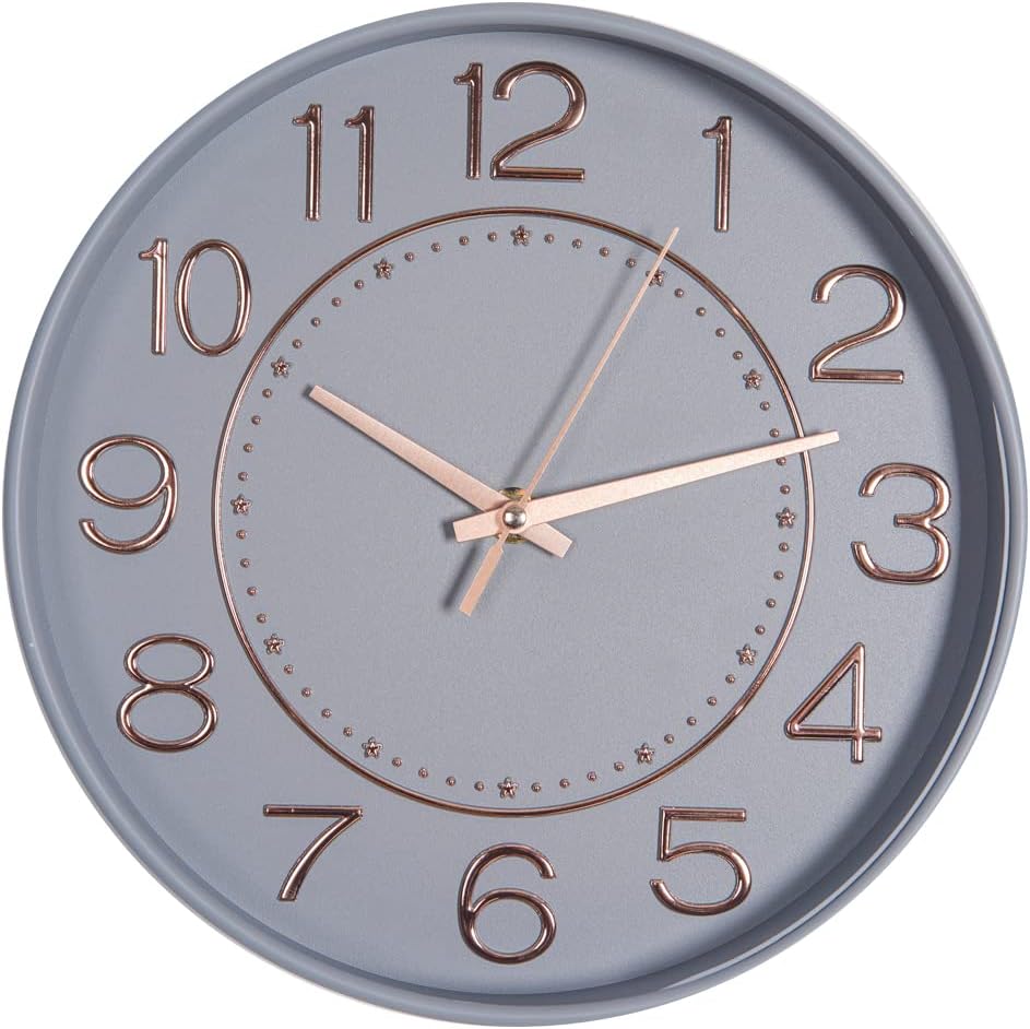 HZDHCLH Kinder Wanduhr Funk-Wanduhr,25cm Wanduhr Kinder Lautlos Funkuhr,Zeit Automatische Umstellung