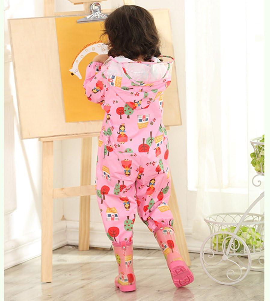 mama stadt Regen Overall Kinder Unisex 100% Wasserdichter Regenanzug Kinder Regenoverall Jungen Mädc