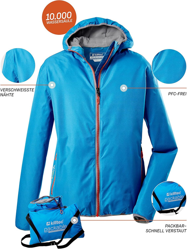 Killtec Herren Trin Mn Jckt A Funktionsjacke/Regenjacke mit Kapuze, packbar M dunkelnavy, M dunkelna