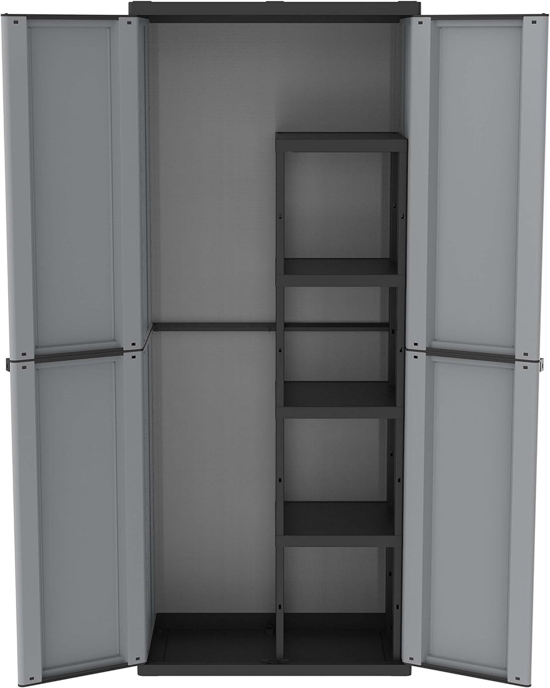 Terry, Jline 368 , Besenschrank mit 2 Türen, Innenregal mit 4 Einlegeböden, für den Innen- und Ausse