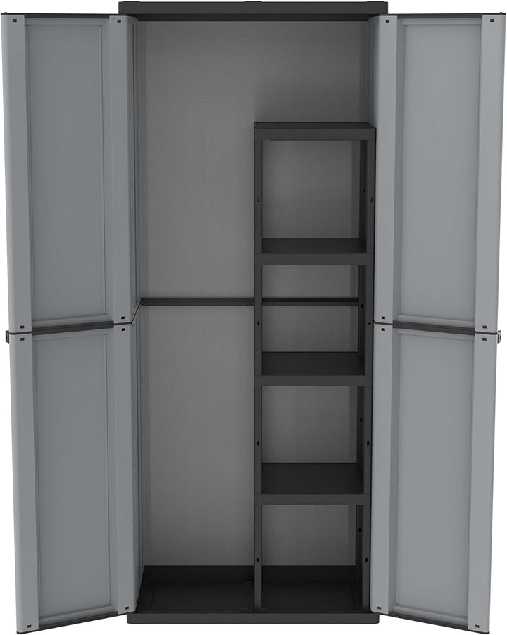 Terry, Jline 368 , Besenschrank mit 2 Türen, Innenregal mit 4 Einlegeböden, für den Innen- und Ausse