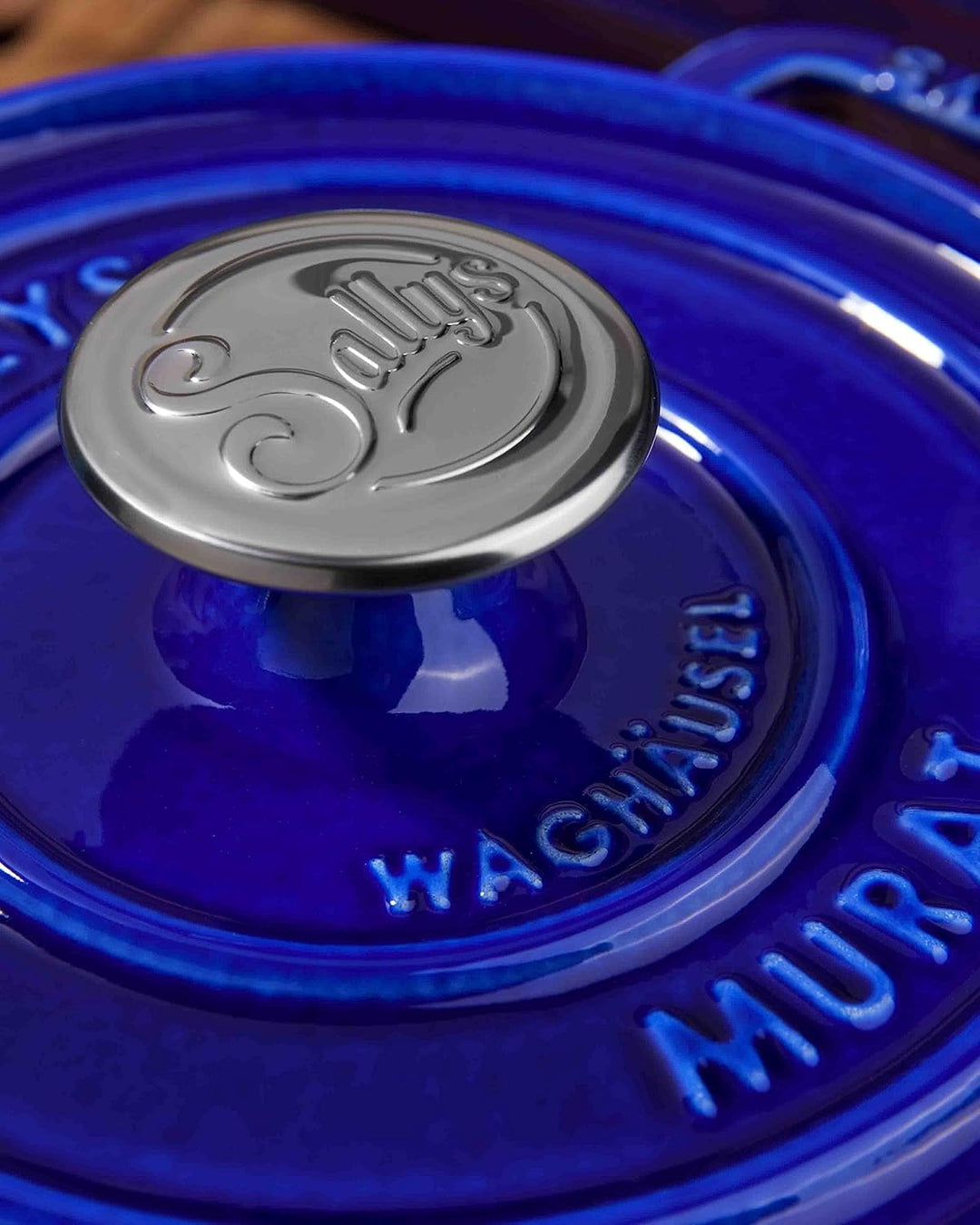 Sallys Medium Gourmet Gusseisentopf mit Deckel, emaillierte Beschichtung, Für alle Herdarten, ofenfe