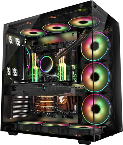 Inter-Tech C-701 Panorama ATX Gehäuse, Tempered Glass, Schwarz, 88881327