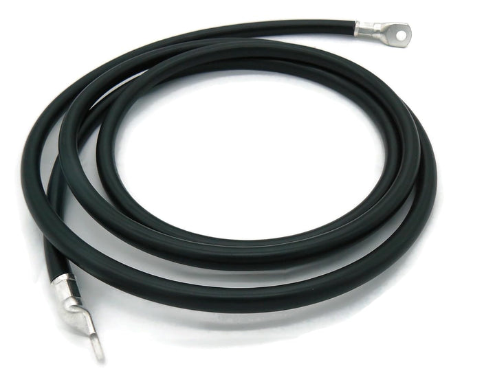 Exoda Batteriekabel 50 mm² 2,5m Schwarz mit M8 Kabelschuhen flexibles 99 Prozent Kupferkabel für zuv