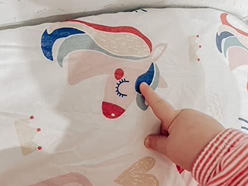 FlyIdeas Spannbettlaken für Beistellbett 90x55 cm, 3 STK - Mit Oberer Laken und Kissenbezüge für Bab