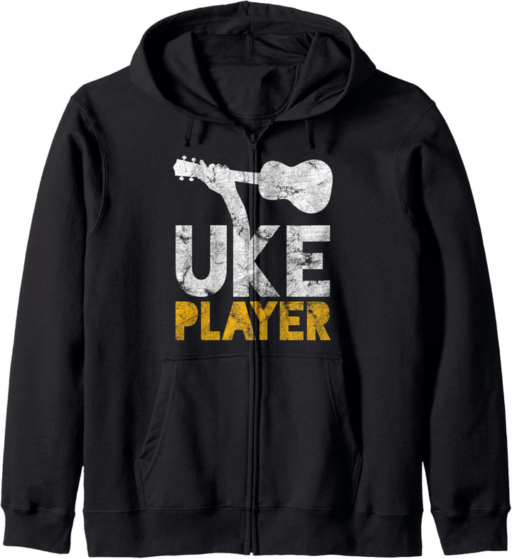 Uke Spieler Musik Gitarrist Uke Akustik Musikinstrument Kapuzenjacke