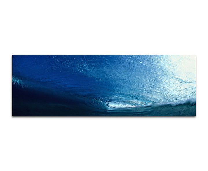Paul Sinus Art Panoramabild auf Leinwand und Keilrahmen 150x50cm Meer Wasser Strudel