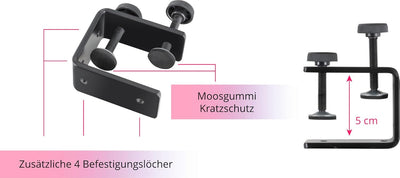 Pronomic LS-110 Laptopständer DJ Notebookstativ Laptop Stand (Höhenverstellbar, inkl. Befestigungskl