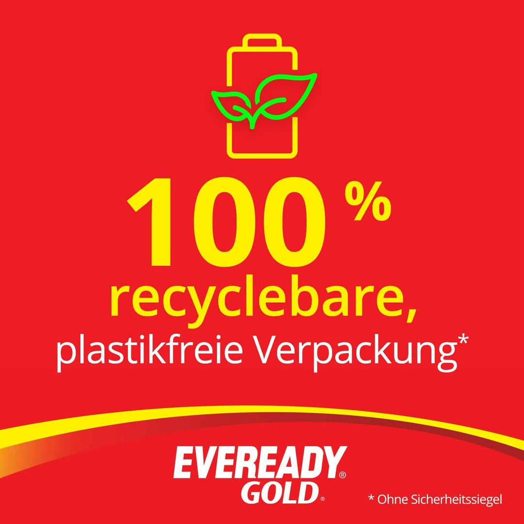 Eveready Gold Alkaline AA-Batterien 40 Stück, Langlebige Doppel-A-Batterien für Haushaltsgeräte + Go