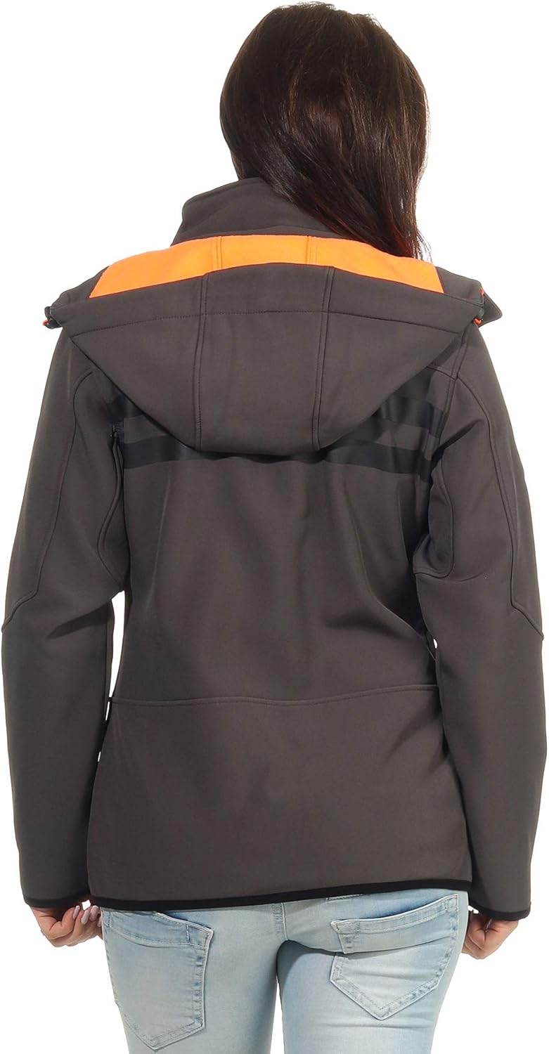 Geographical Norway Damen Jacke Softshell S Grau / Orange, S Grau / Orange