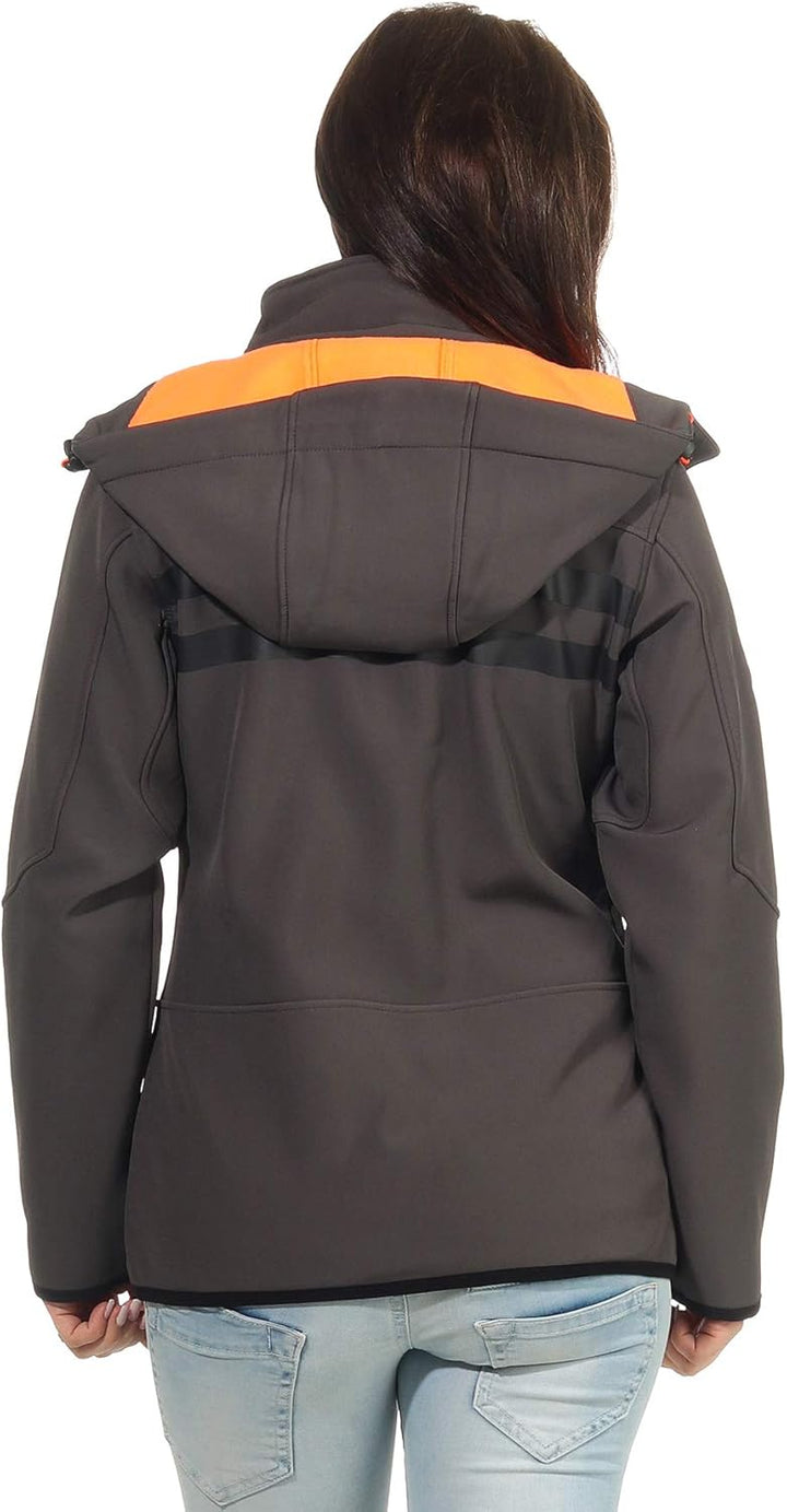 Geographical Norway Damen Jacke Softshell S Grau / Orange, S Grau / Orange