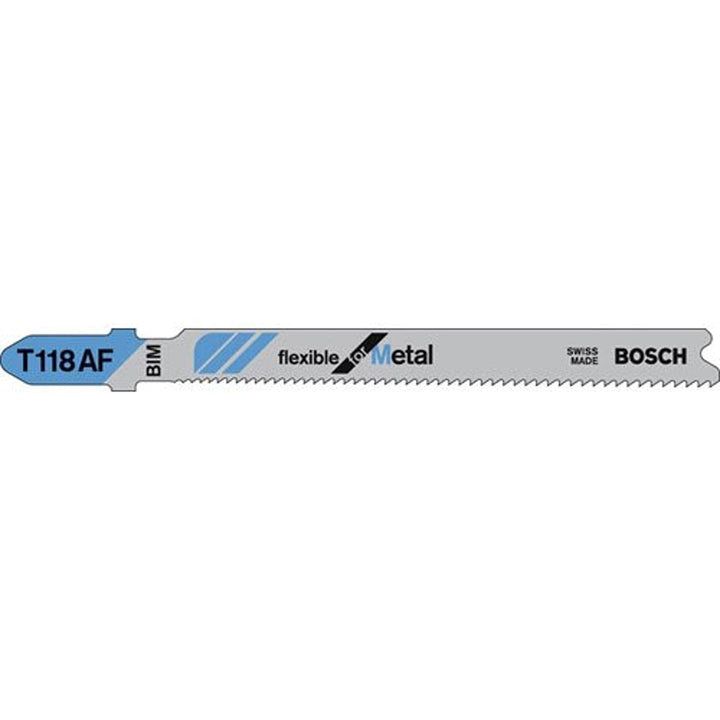 Bosch Professional 25x Stichsägeblatt T 118 AF Flexible for Metal (für Stahlbleche, Zubehör Stichsäg