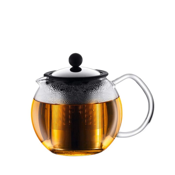 Bodum 1807-16 assam Teebereiter (French Press System,Permanent Edelstahlfilter,Glasgriff),0,5 liters