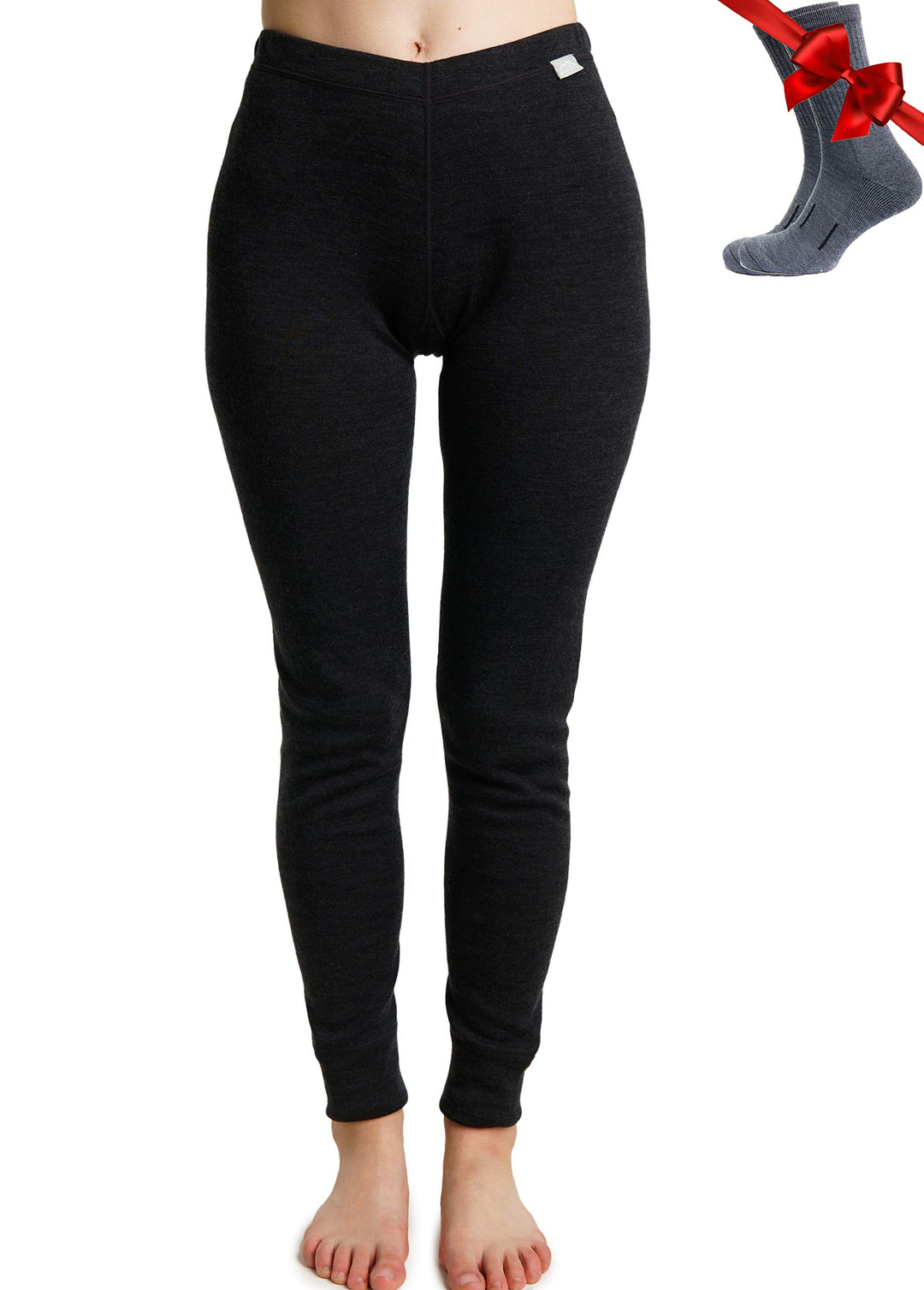 Merinowolle Thermounterwäsche Damen - Merino Unterhose Damen Merino Leggings + Wollsocken .250 Anthr