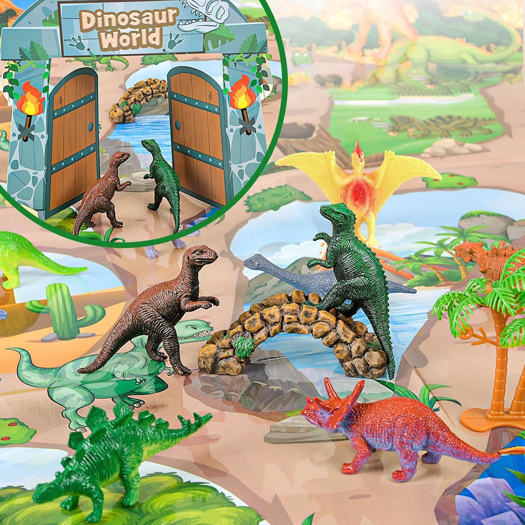 iZoeL Adventskalender 2025 Dinosaurier Kinder Jungen Dino Adventskalender 24 Dinosaurfiguren Füllung
