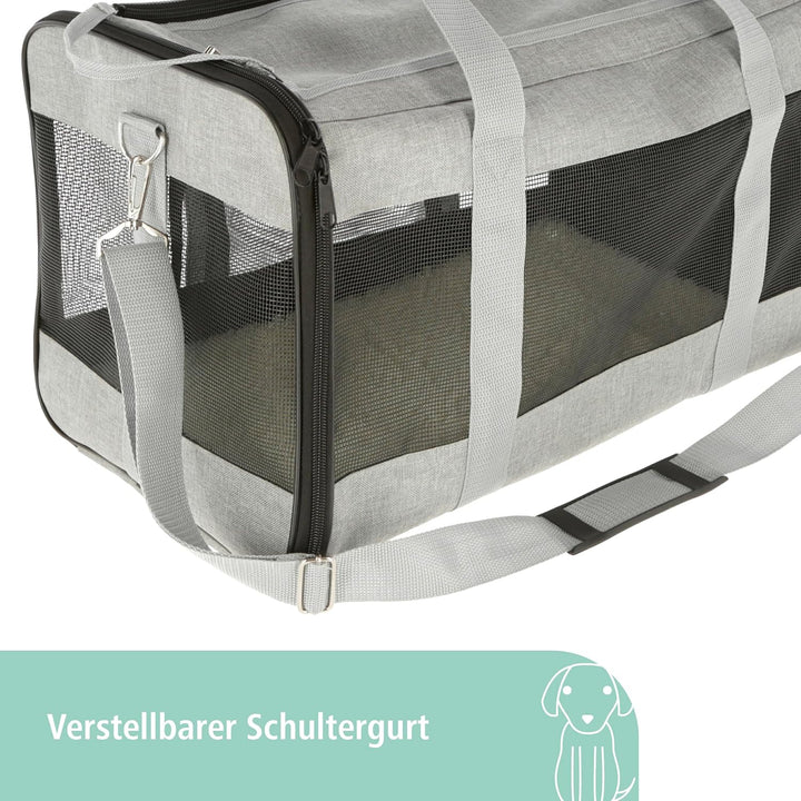 Kerbl 80579 Tragetasche Casual 52x31x31 cm grau, 1.21 kg grau 52x31x31cm, Grau / 52x31x31cm