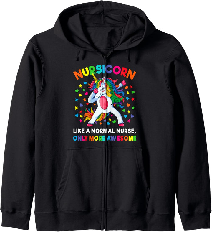 Nursicorn Nurse Unicorn Krankenschwest Einhorn Damen Kapuzenjacke
