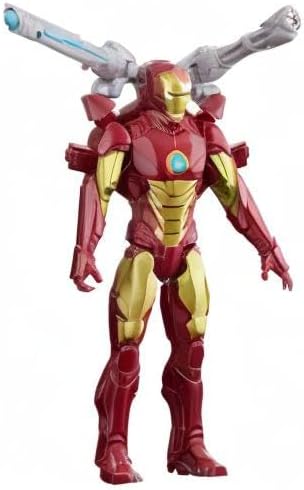 Hasbro E7380 Marvel Avengers Titan Hero Serie Blast Gear Iron Man, 30 cm grosse Figur, mit Starter,