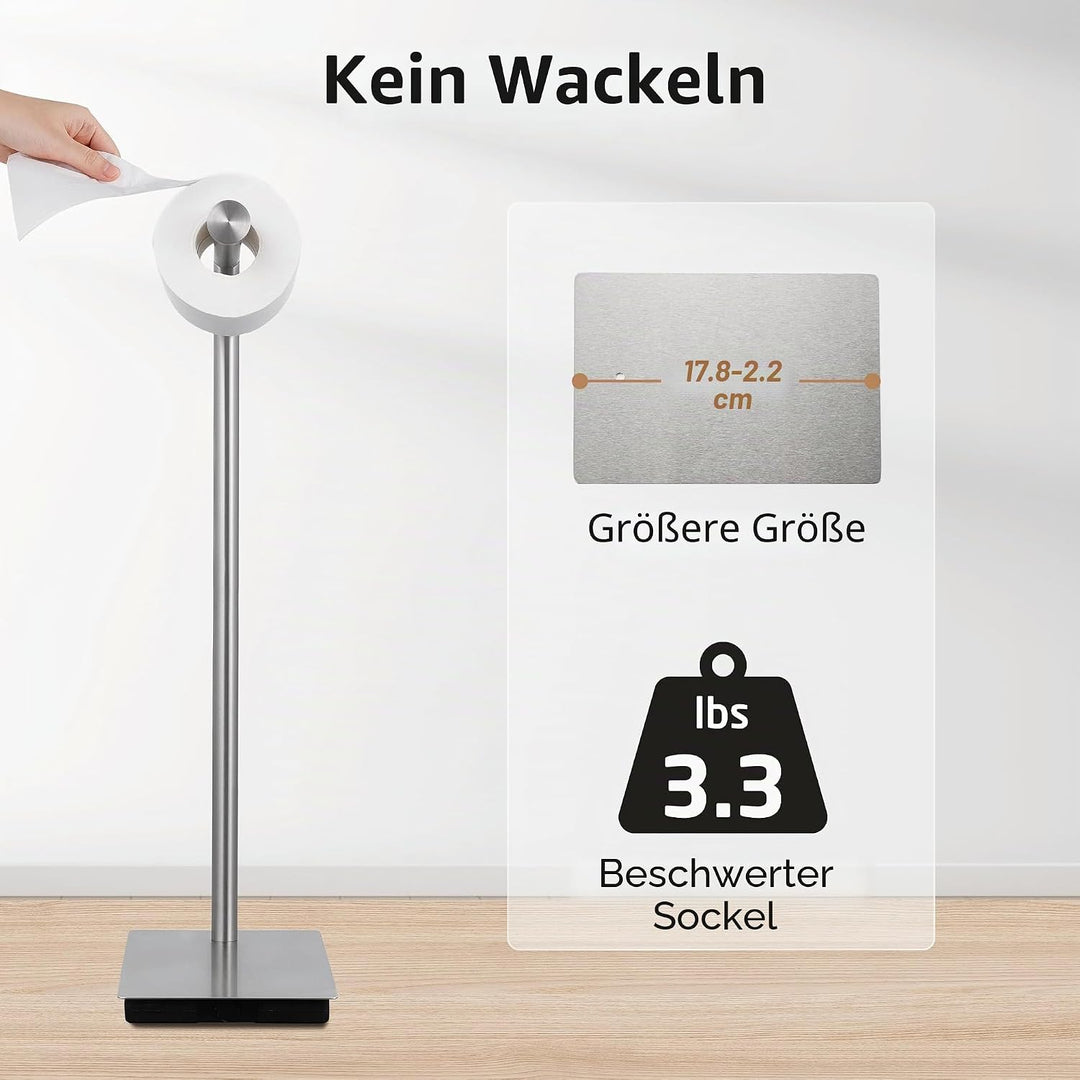 KES Toilettenpapierhalter Stehend Klopapierhalter Edelstahl SUS304 Klorollenhalter WC Rollenhalter T
