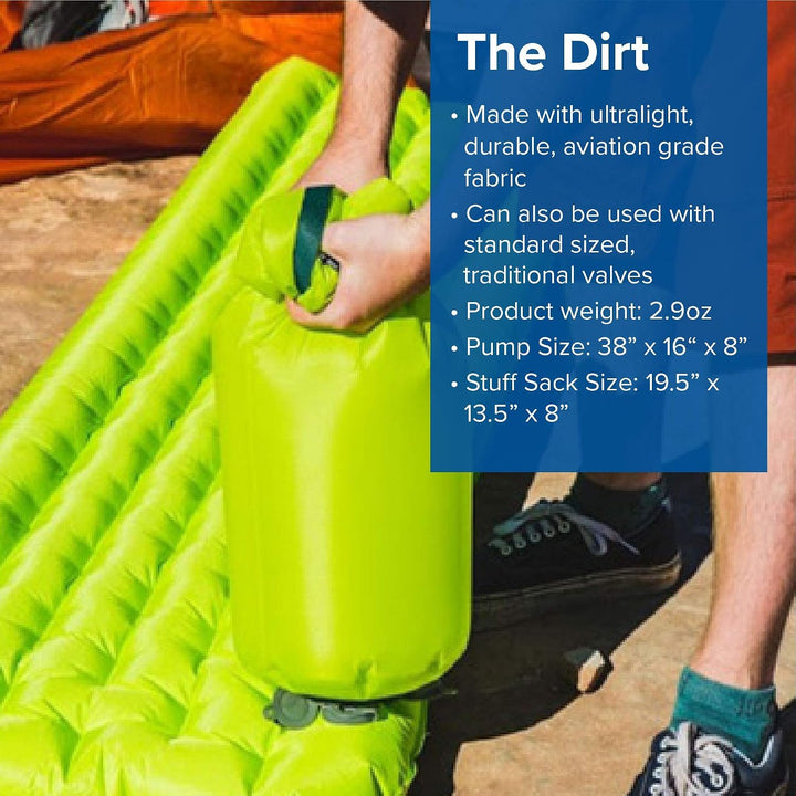 Big Agnes Pumphouse Ultra Multi-Use Sleeping Pad Pump Lindgrün, Lindgrün