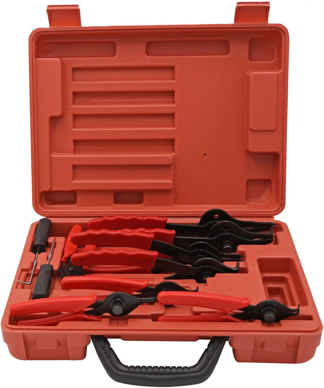 Wiltec Sprengring Zange 11 teilig, 12,7-203 mm, Seegeringzange für Aussenringe und Innenringe, Siche