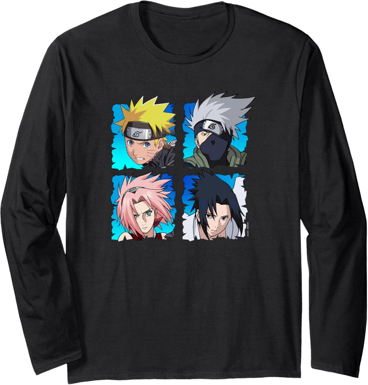 Naruto Shippuden 4 Köpfe Langarmshirt