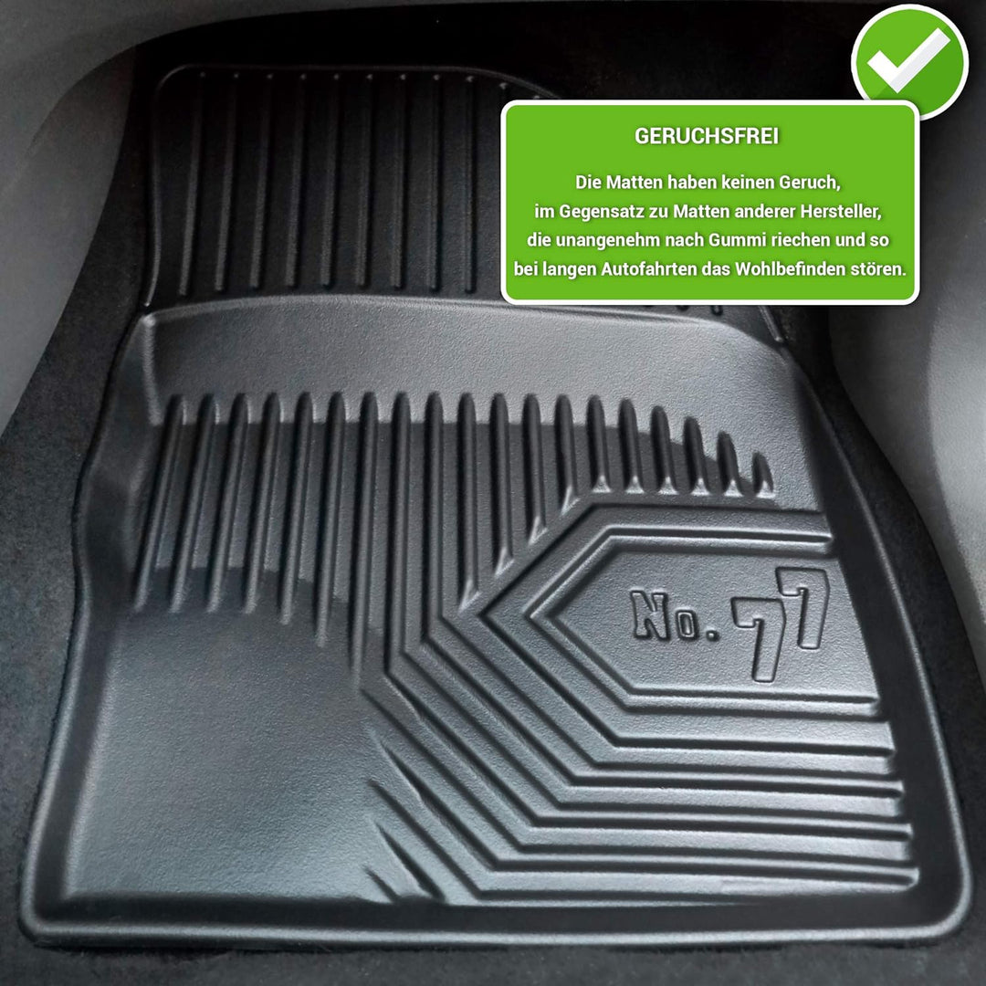 moto-MOLTICO Gummimatten Auto Fussmatten mit Rand Gummi Automatten 4-teilig Set - passend für Volvo