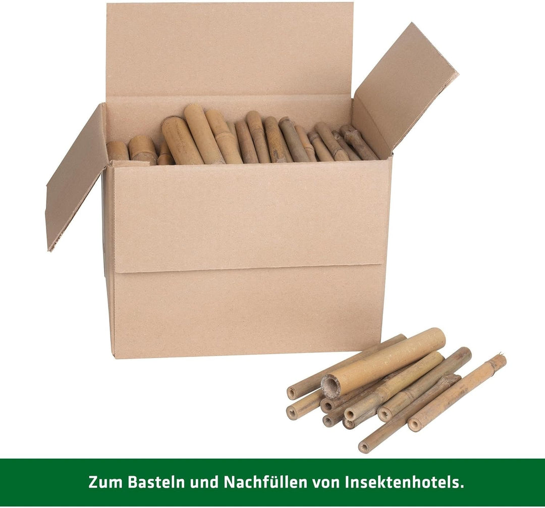 GARDIGO® Bambusröhrchen für Insektenhotel - 150 Stück - Bambus Niströhren für Wildbienen, Zubehör fü