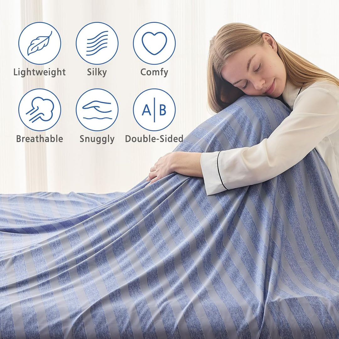 EMME Kühldecke Kühlende Decke, Arc-Chill Q-Max>0,5, 228 x228 cm, 2 in 1 Doppelseitige Dünne Sommerde