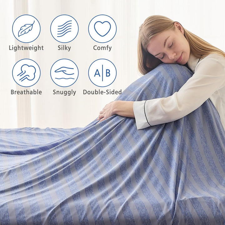 EMME Kühldecke Kühlende Decke, Arc-Chill Q-Max>0,5, 228 x228 cm, 2 in 1 Doppelseitige Dünne Sommerde