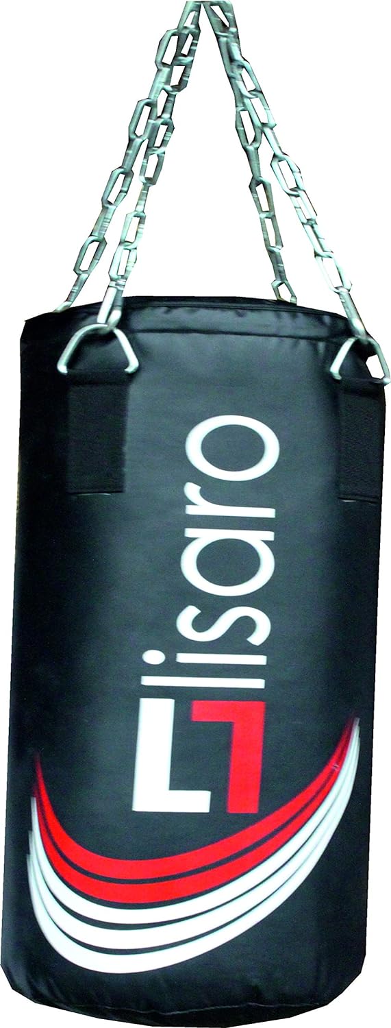 Lisaro Profi Boxsack/Sandsack, Jugend Boxsack, inkl. Vierpunkt-Kette, Size 70 X 30cm, Ca.12 kg gefül