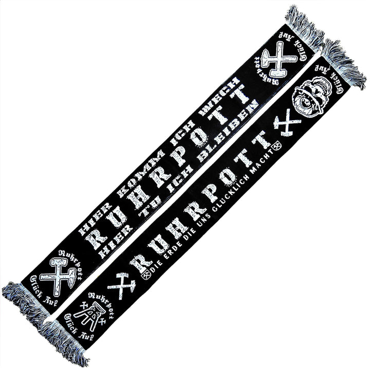 Ruhrpott (Strickschal) - HIER KOMM ICH WECH -, Fussballschal, Kult-Schal, Souvenirschal