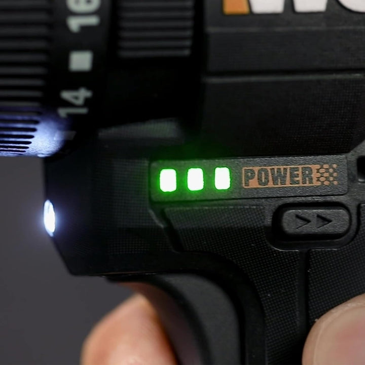 WORX WX121 Akku-Schlagbohrschrauber 12V – starke bürstenloser Akkubohrschrauber Set – 2-Gang-Getrieb