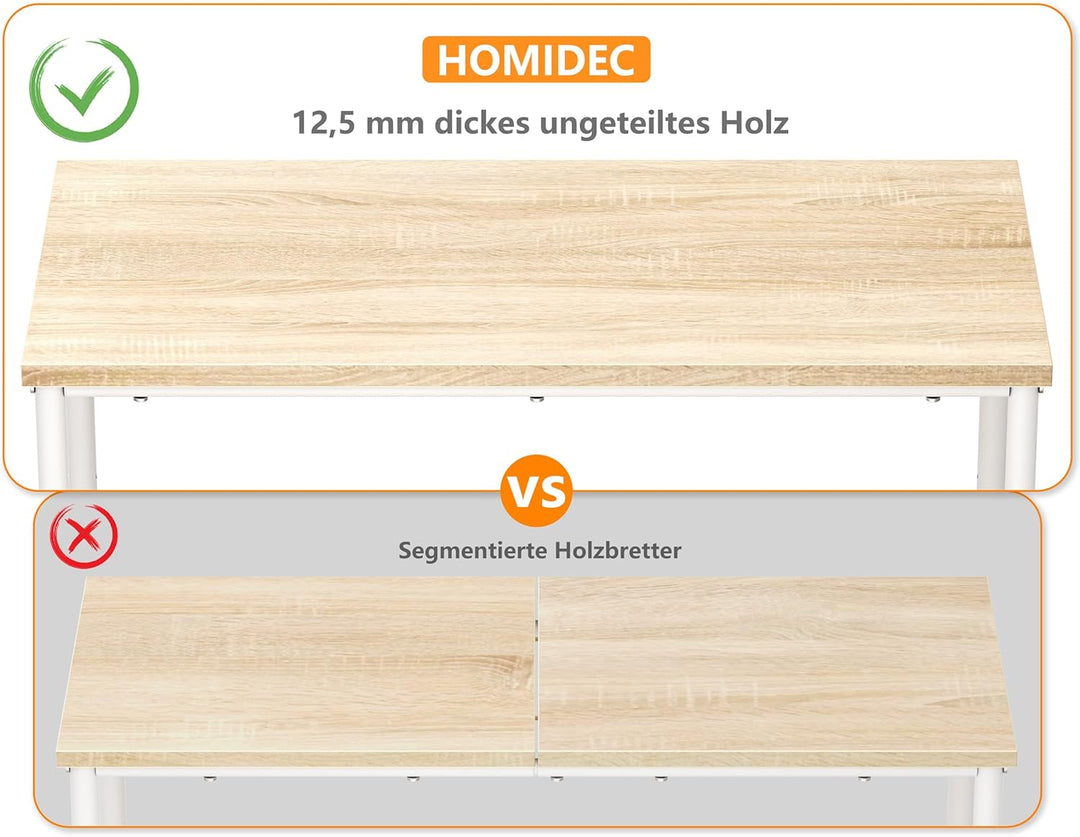 HOMIDEC Schuhregal,4-Ebenen Schuhablage mit Holzbrett als oberstes Regal,Schuhaufbewahrung für 12-16